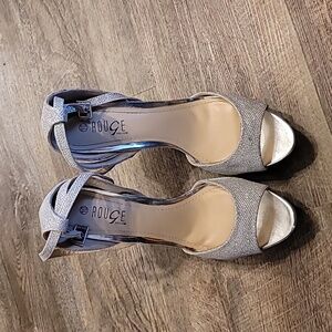 Women's Silver Platform Glitter